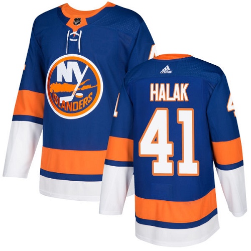 Adidas Men NEW York Islanders #41 Jaroslav Halak Royal Blue Home Authentic Stitched NHL Jersey->new york islanders->NHL Jersey
